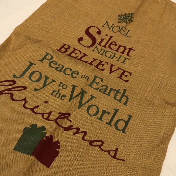 NWOTS BURLAP CHRISTMAS SACK - Picture 2 of 7